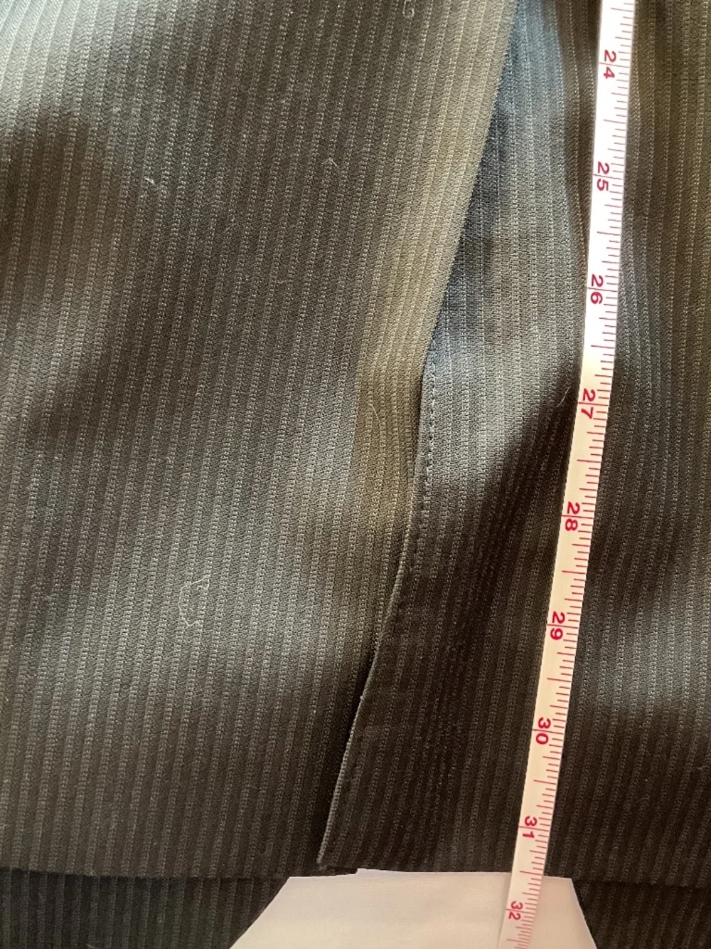 Hart Schaffer Marx Black Pinstripe Suite